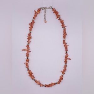 Brand New Sterling Silver Beads with Crystal Chips Necklace